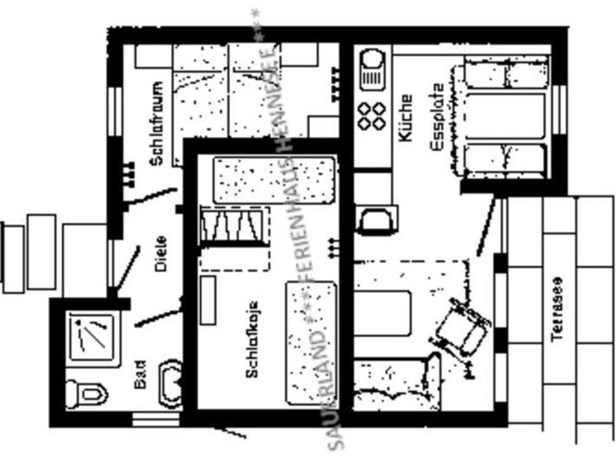 Ferienhaus Hennesee 梅舍德 外观 照片